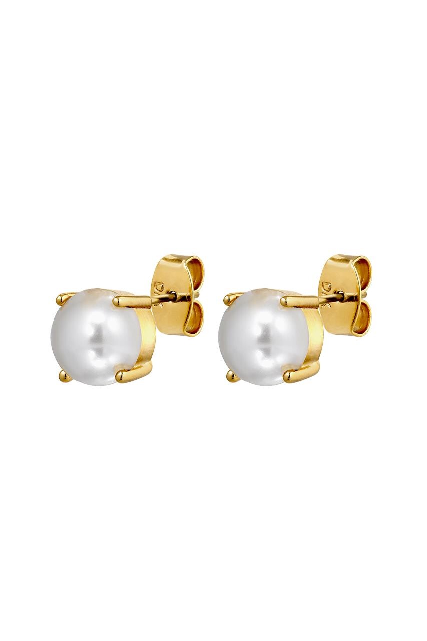Dyrberg Kern Dyrberg/Kern Daze Earring, Color: Gold/White, Onesize, Women