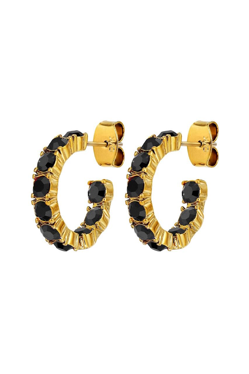 Dyrberg Kern Dyrberg/Kern Raquel Earring, Color: Gold/Black, Onesize, Women