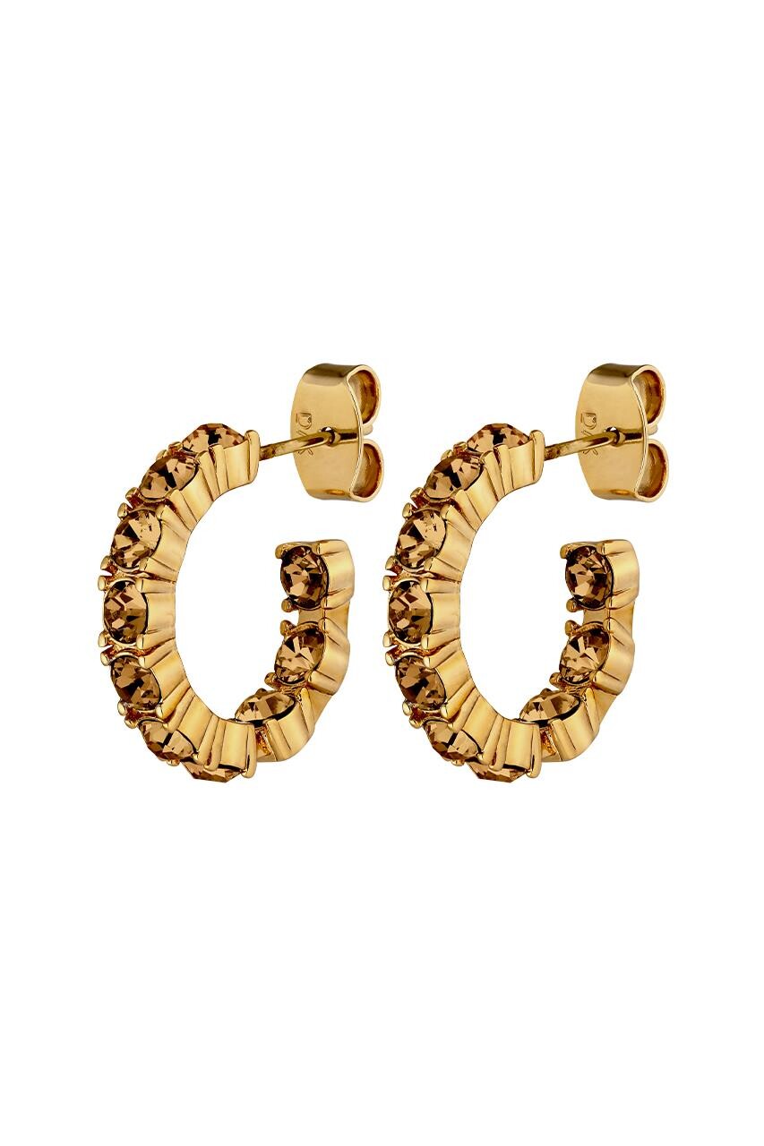 Dyrberg Kern Dyrberg/Kern Raquel Earring, Color: Gold/Brown, Onesize, Women