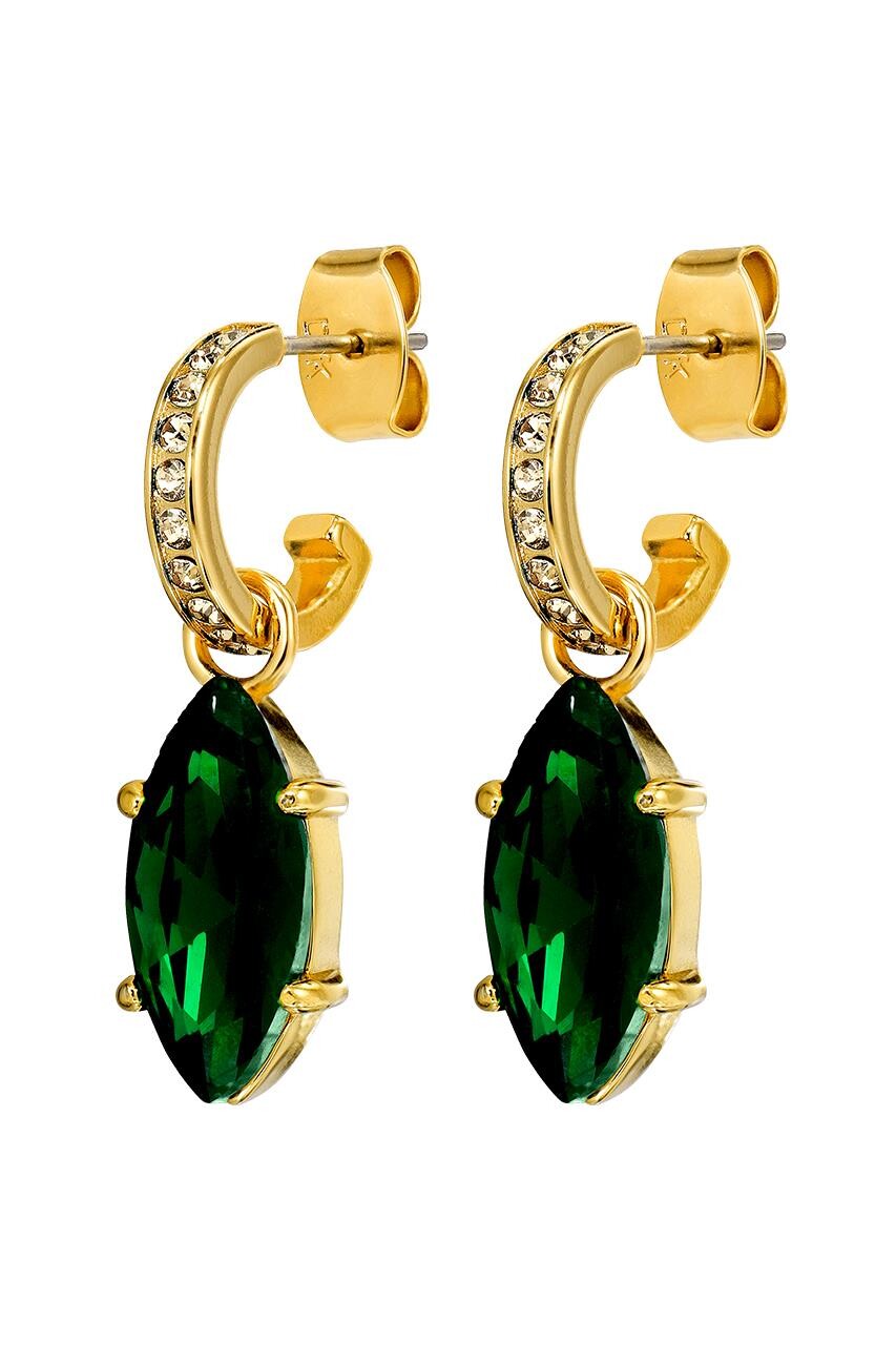 Dyrberg Kern Dyrberg/Kern Junipe Earring, Color: Gold/Green, Onesize, Women