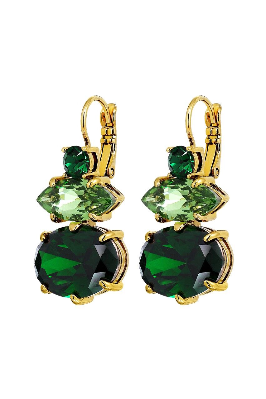 Dyrberg Kern Dyrberg/Kern Parsana Earring, Color: Gold/Green, Onesize, Women