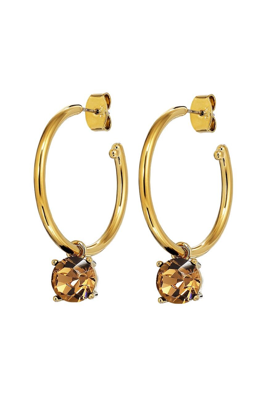 Dyrberg Kern Dyrberg/Kern Diega Earring, Color: Gold/Brown, Onesize, Women