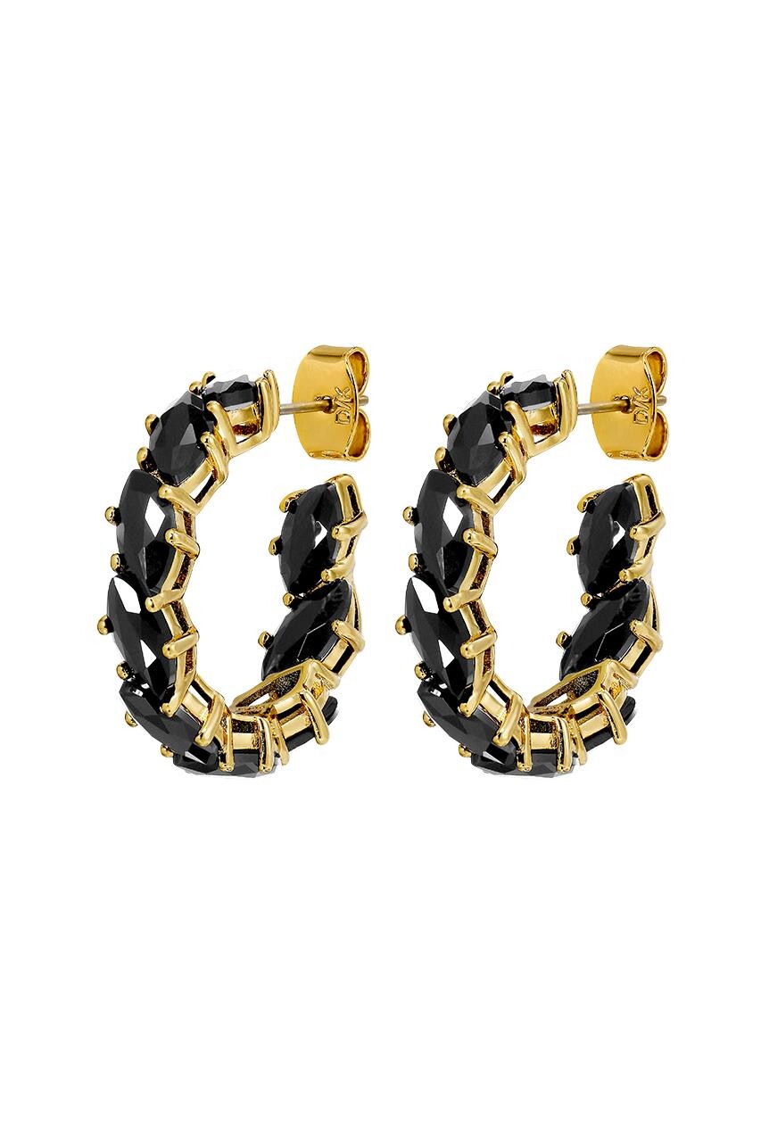 Dyrberg Kern Dyrberg/Kern Tamarin Earring, Color: Gold/Black, Onesize, Women