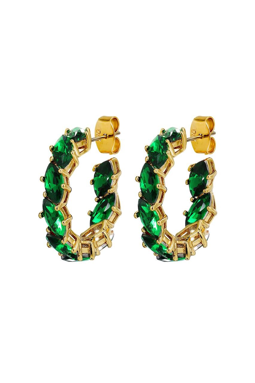 Dyrberg Kern Dyrberg/Kern Tamarin Earring, Color: Gold/Green, Onesize, Women