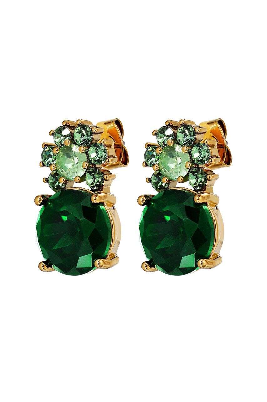 Dyrberg Kern Dyrberg/Kern Beckia Earring, Color: Gold/Green, Onesize, Women