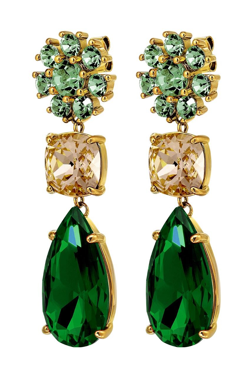 Dyrberg Kern Dyrberg/Kern Misia Earring, Color: Gold/Green, Onesize, Women