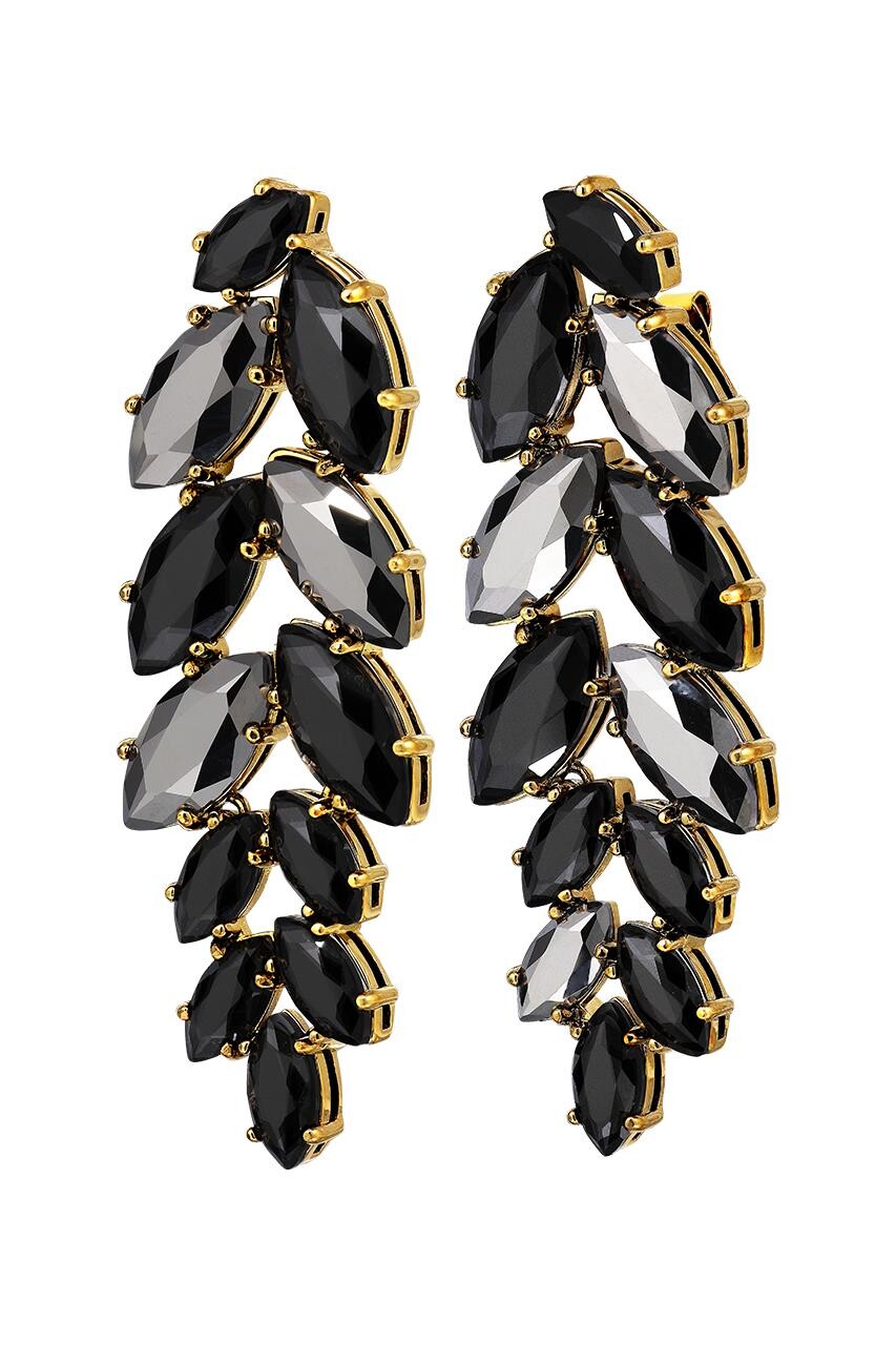 Dyrberg Kern Dyrberg/Kern Banyan Earring, Color: Gold/Black, Onesize, Women