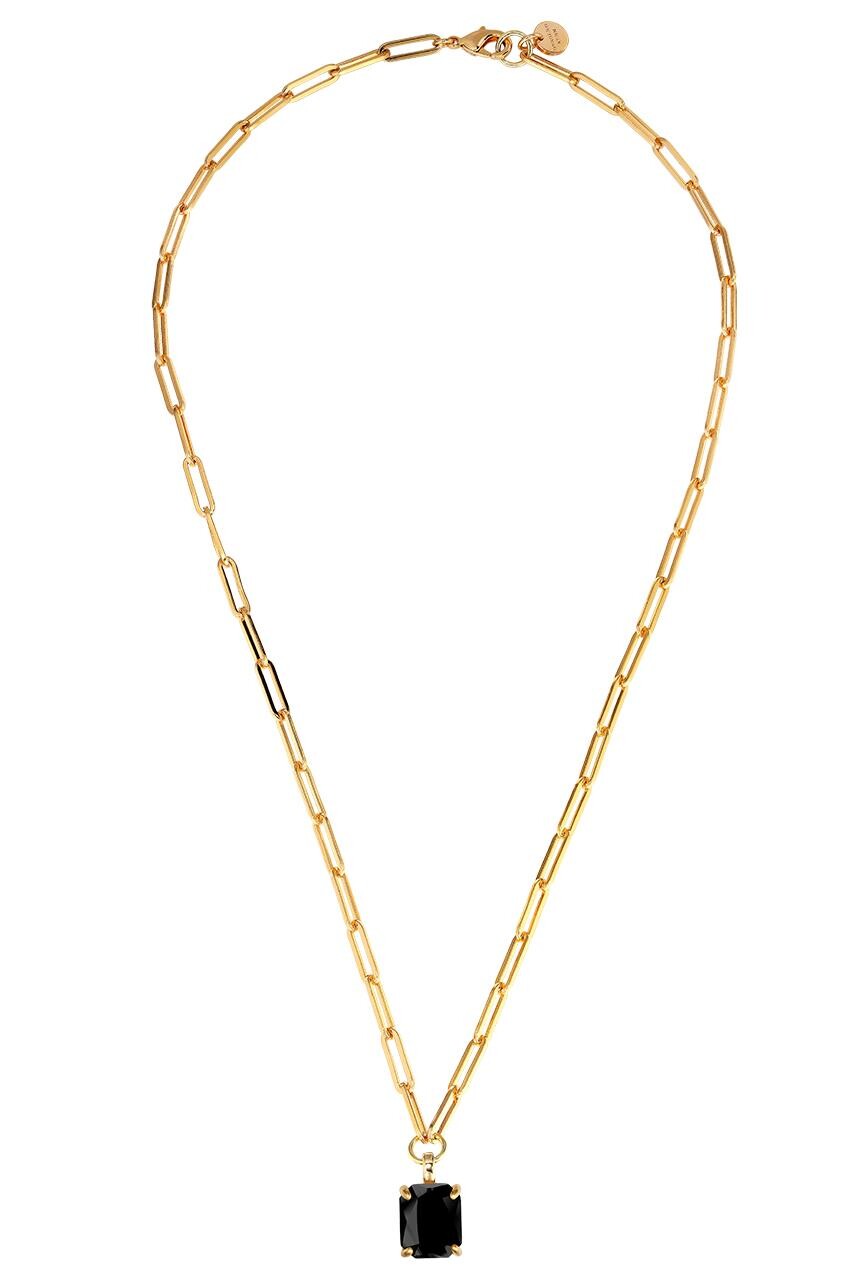 Dyrberg Kern Dyrberg/Kern Octa Necklace, Color: Gold/Black, Onesize, Women