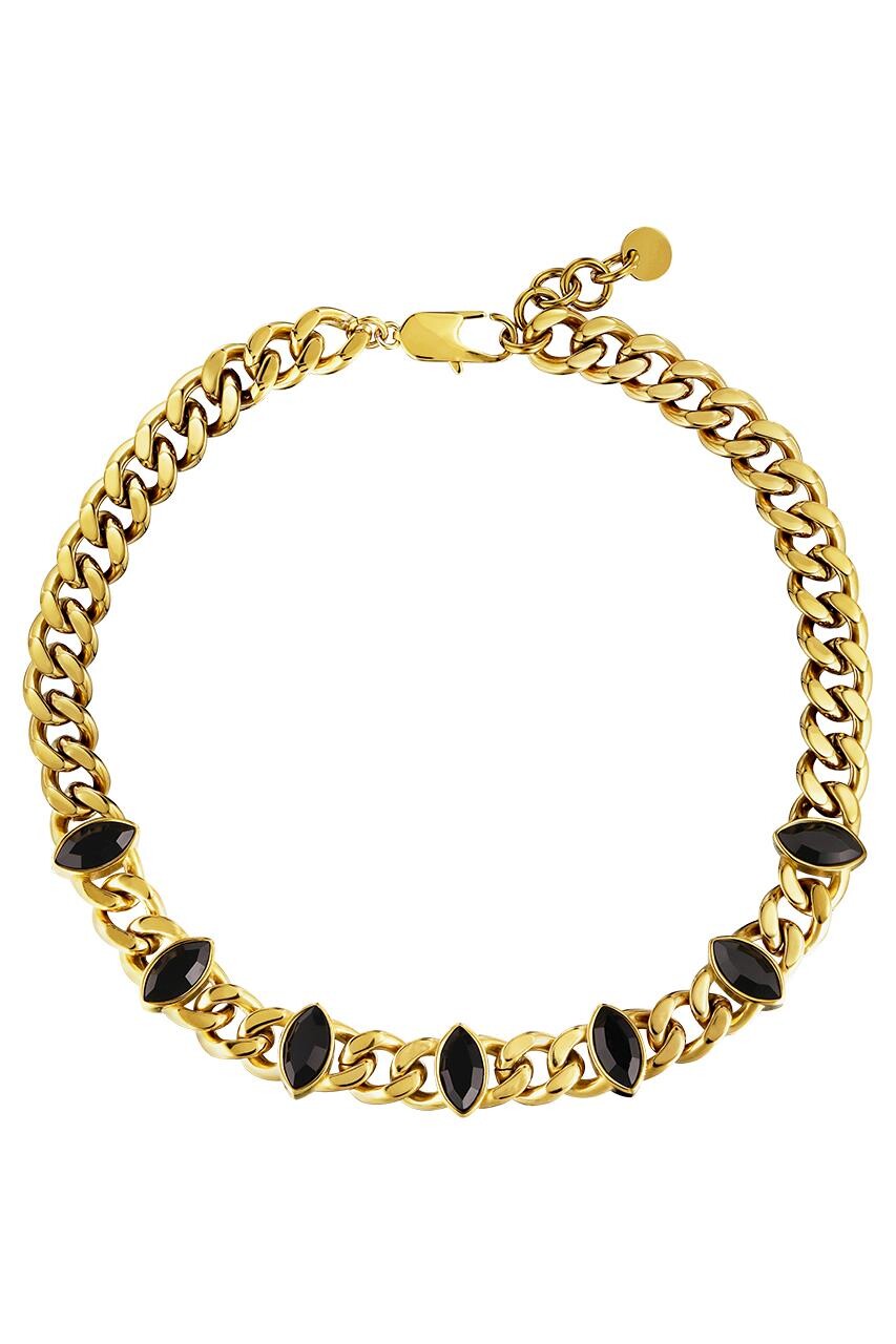 Dyrberg Kern Dyrberg/Kern Punica Necklace, Color: Gold/Black, Onesize, Women