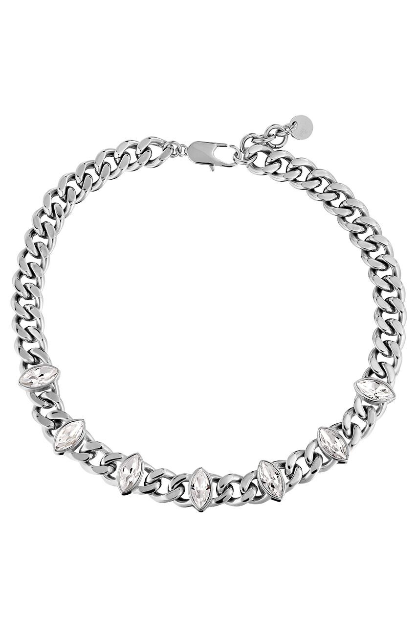 Dyrberg Kern Dyrberg/Kern Punica Necklace, Color: Silver/Crystal, Onesize, Women