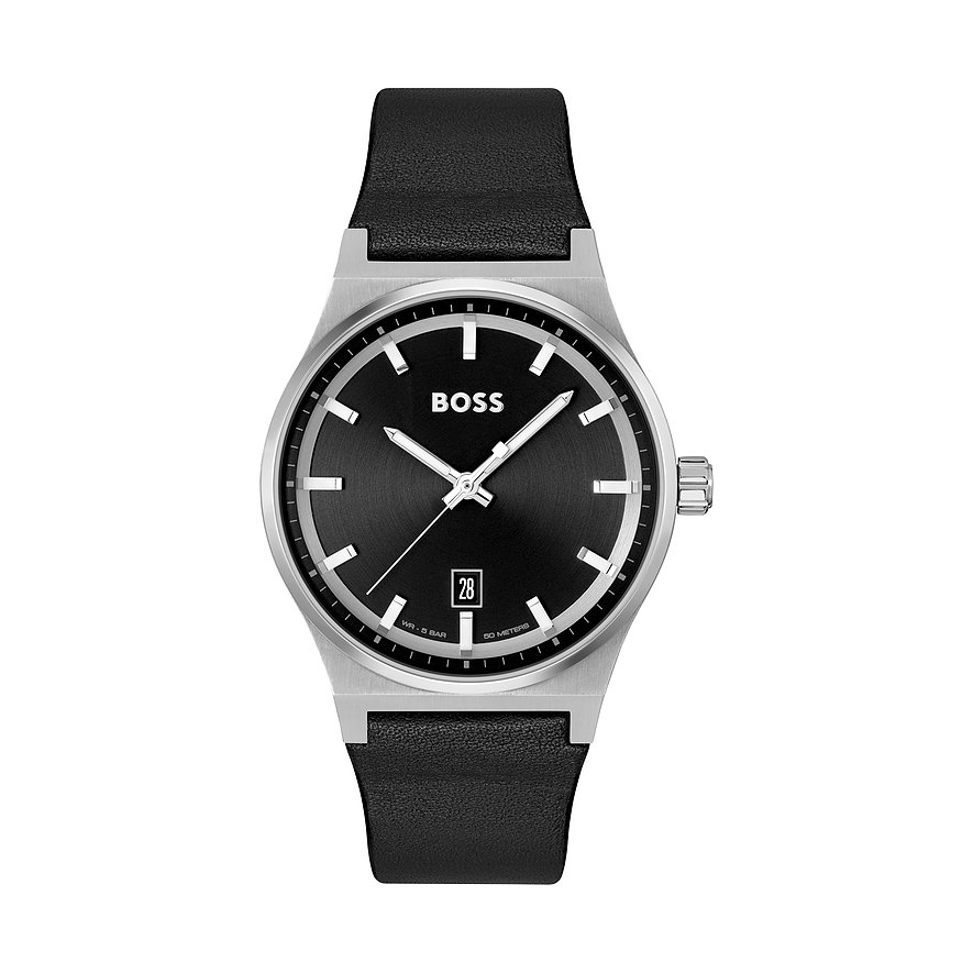 Boss Kwartshorloge CANDOR Herenhorloge, dameshorloge, horloge, datum, roestvrijstalen band