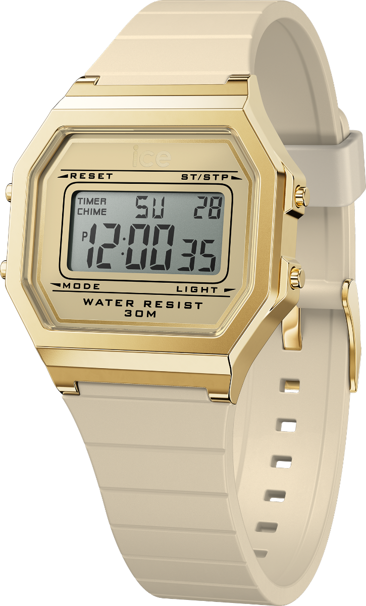 Ice-watch Chronograaf ICE digit retro - Small Armbandhorloge, quartz, dameshorloge, siliconen armband, datum