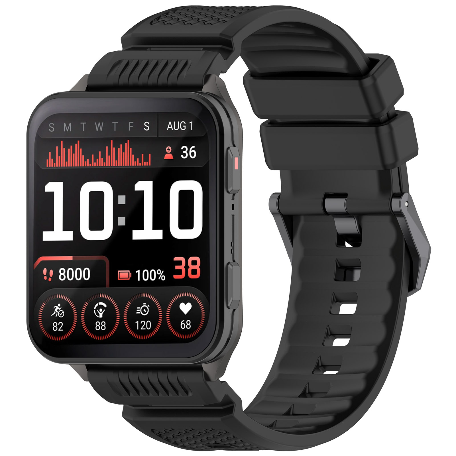 Strap-it Garmin Venu X1 siliconen bandje (zwart)