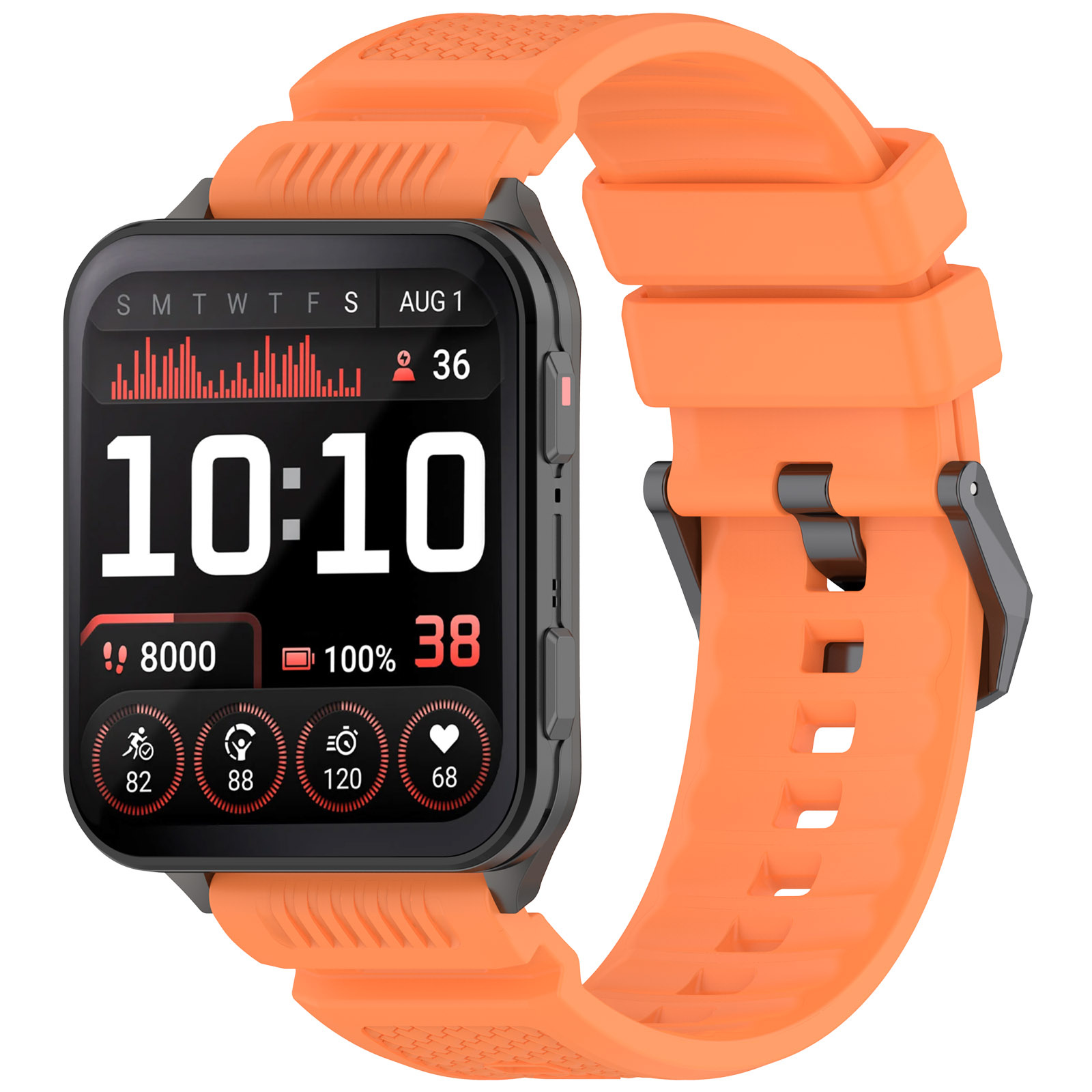 Strap-it Garmin Venu X1 siliconen bandje (oranje)