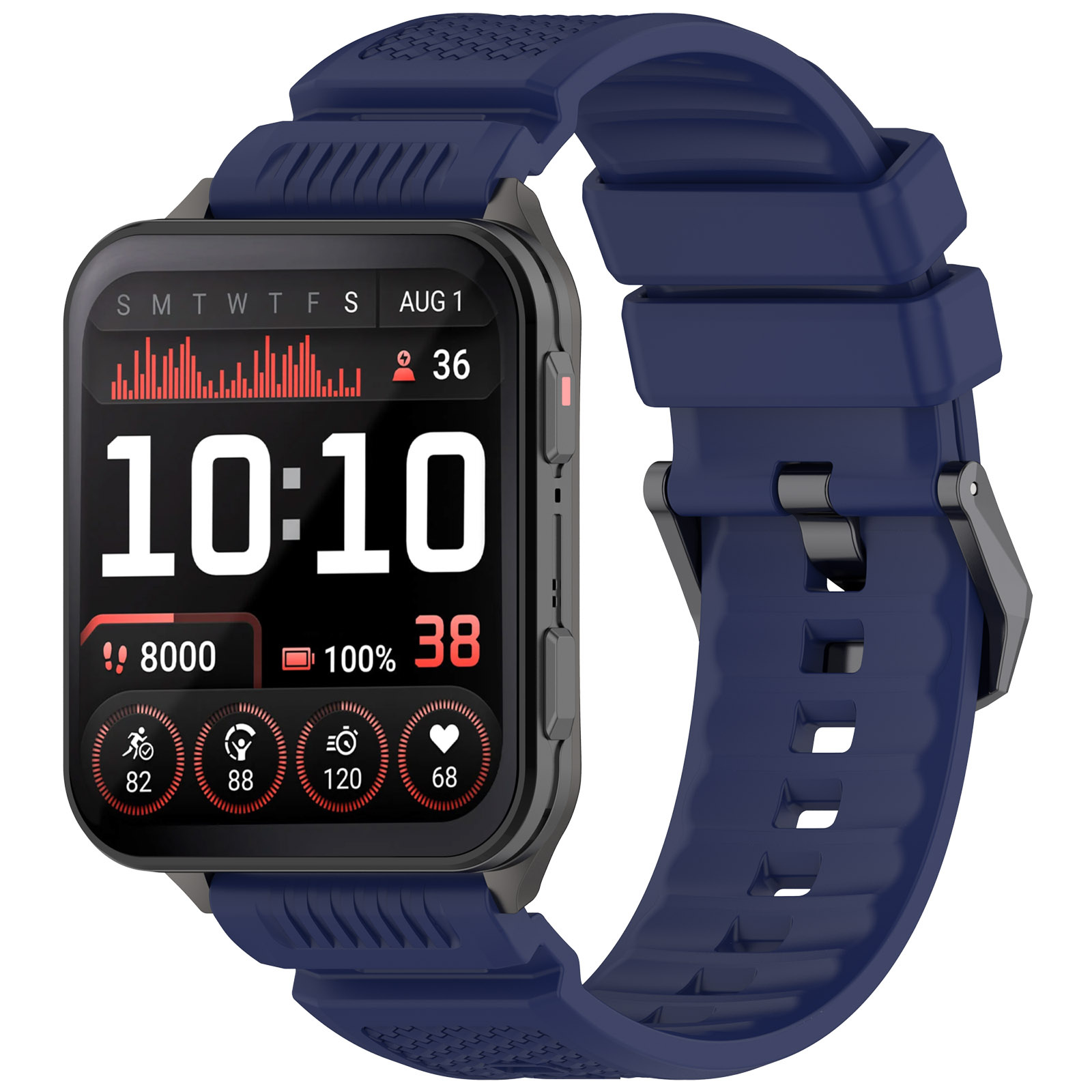 Strap-it Garmin Venu X1 siliconen bandje (donkerblauw)