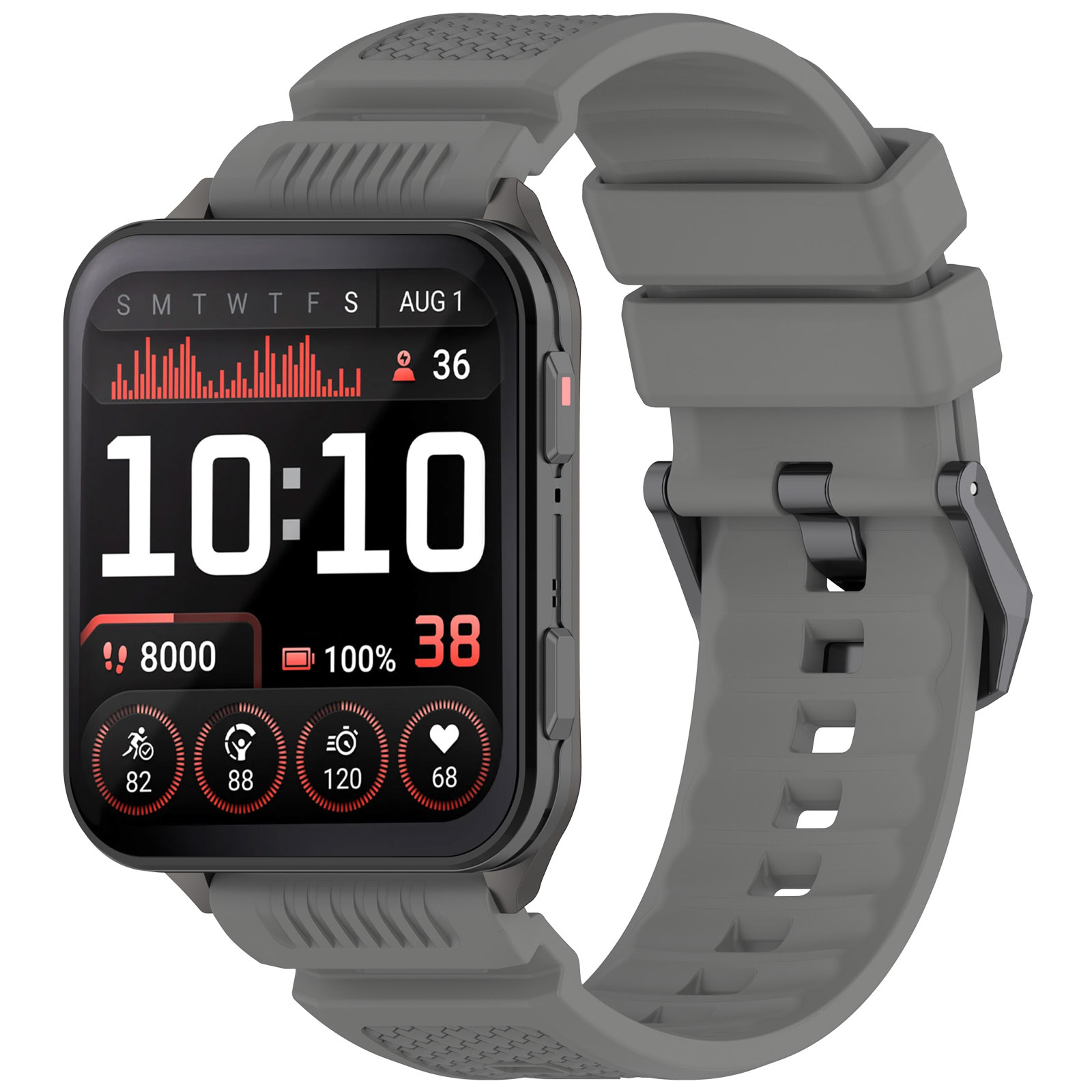 Strap-it Garmin Venu X1 siliconen bandje (grijs)