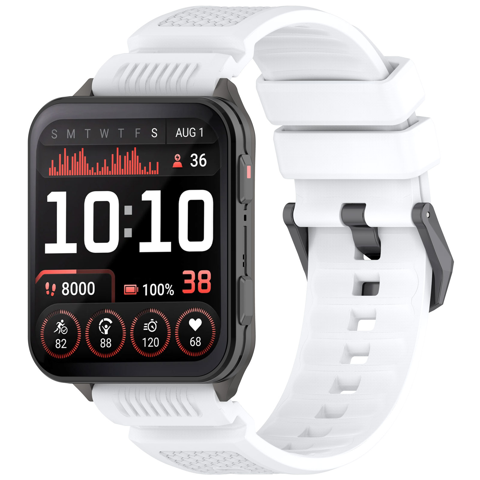 Strap-it Garmin Venu X1 siliconen bandje (wit)