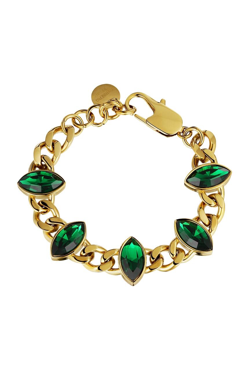 Dyrberg Kern Dyrberg/Kern Zelko Bracelet, Color: Gold/Green, Onesize, Women