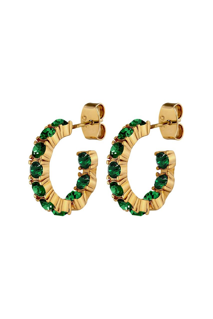 Dyrberg Kern Dyrberg/Kern Raquel Earring, Color: Gold/Green, Onesize, Women