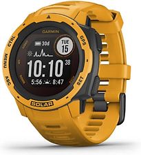 Garmin Instinct Solar 45 mm geel met een gele siliconen polsband - refurbished