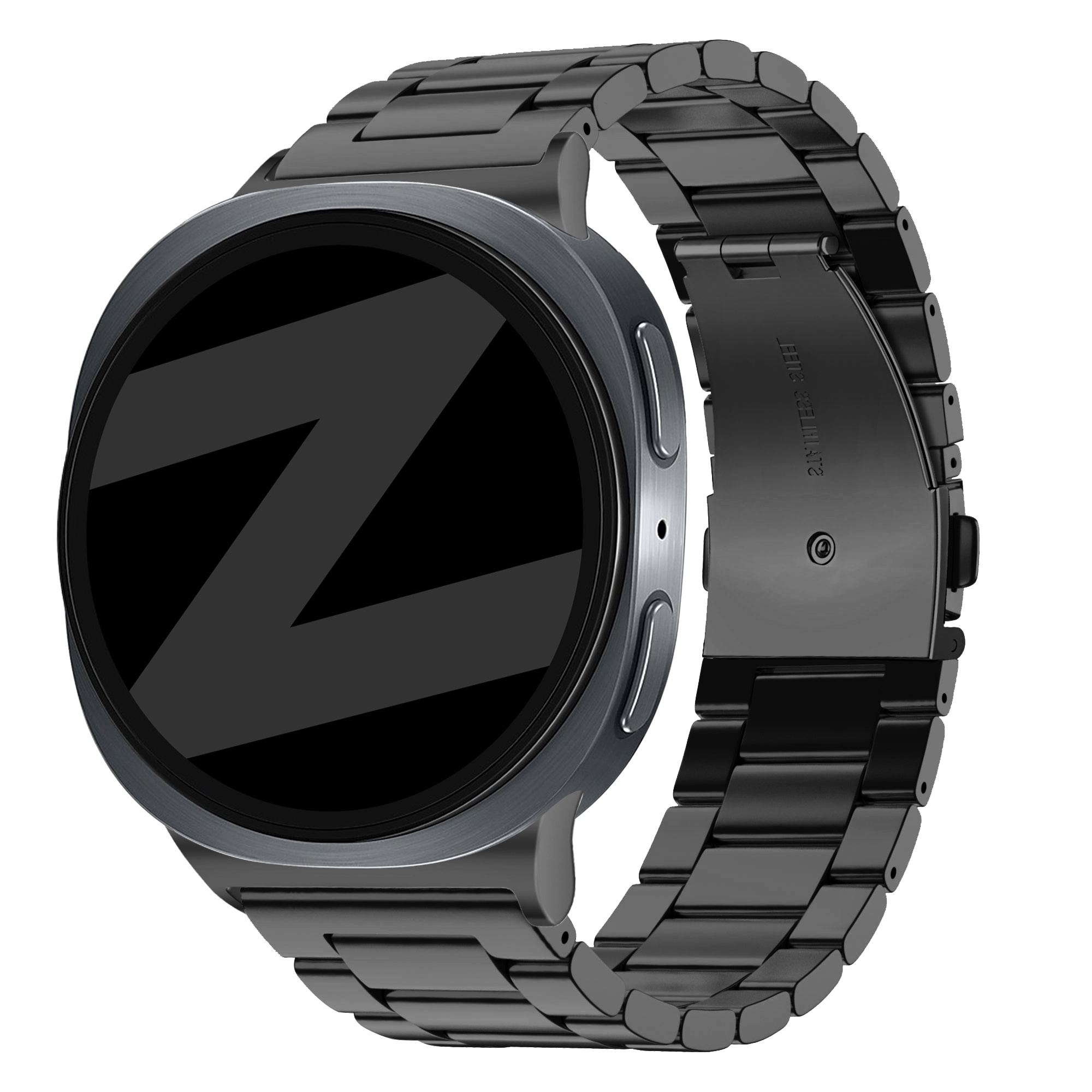 Bandz Samsung Galaxy Watch 8 Classic stalen band 'Classic' (zwart)