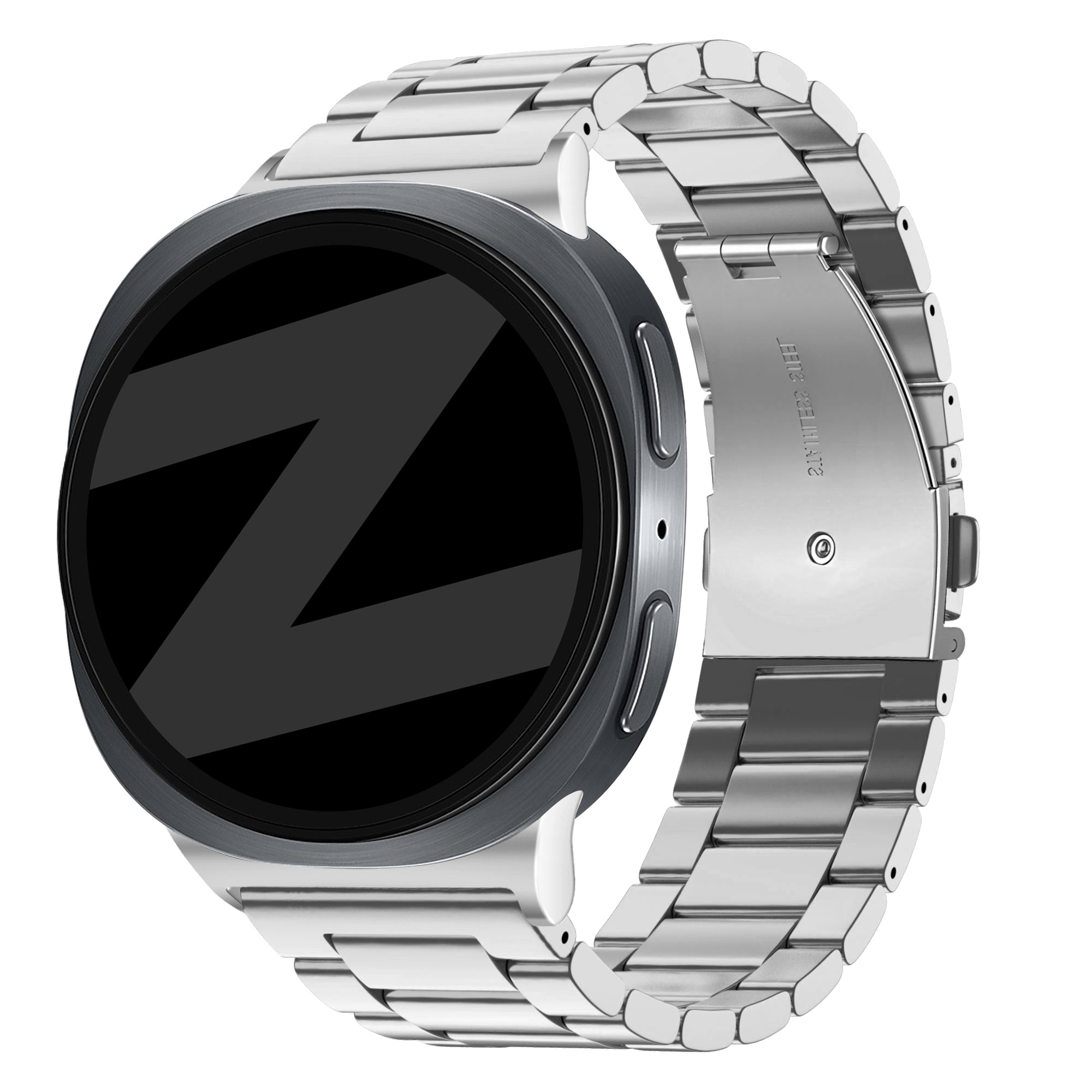 Bandz Samsung Galaxy Watch 8 Classic stalen band 'Classic' (zilver)