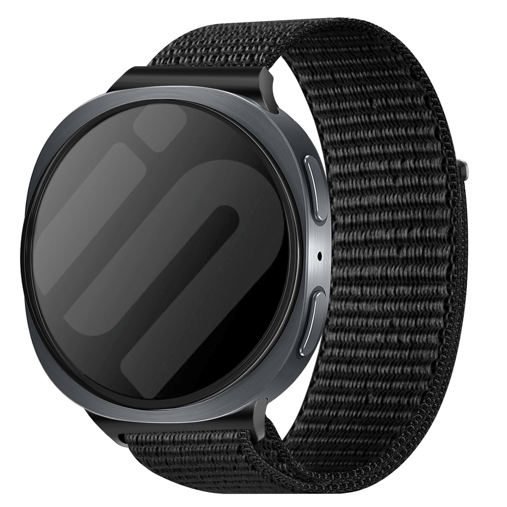 Strap-it Samsung Galaxy Watch 8 - 40mm nylon bandje (zwart)