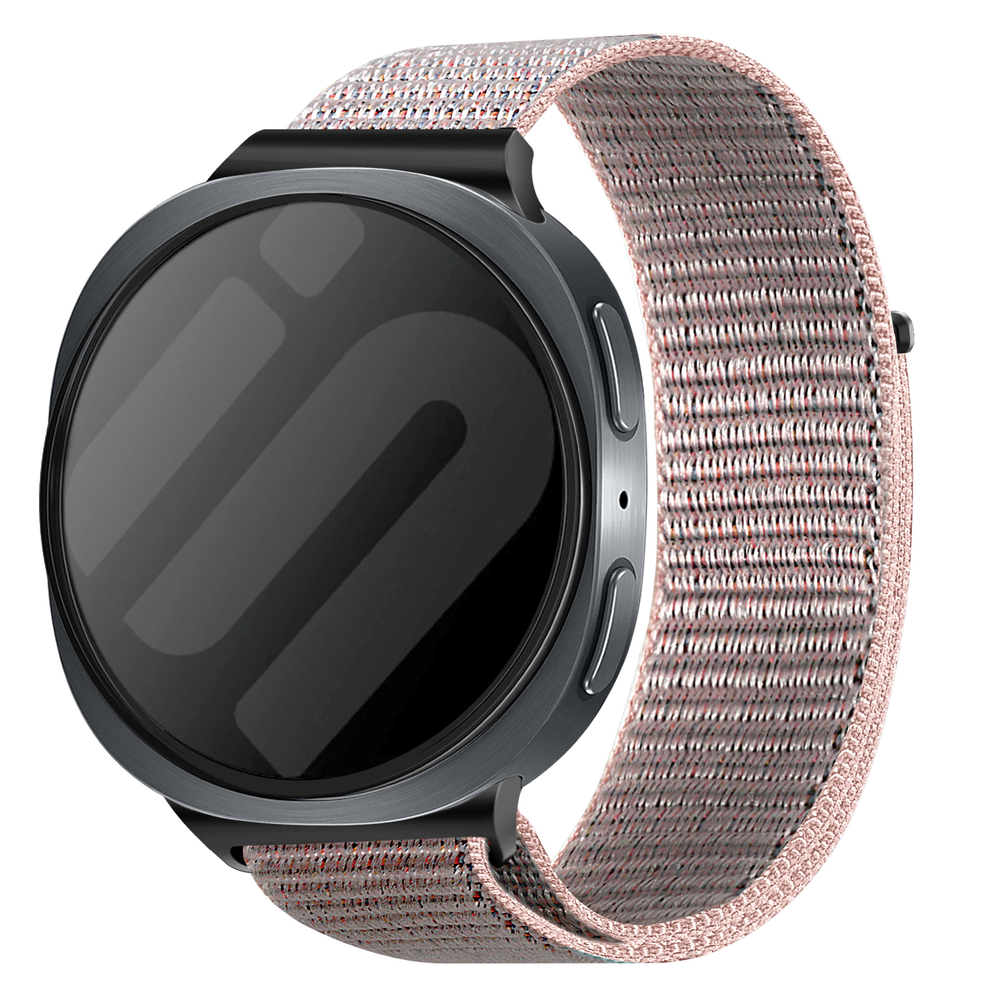 Strap-it Samsung Galaxy Watch 8 Classic nylon bandje (roze)