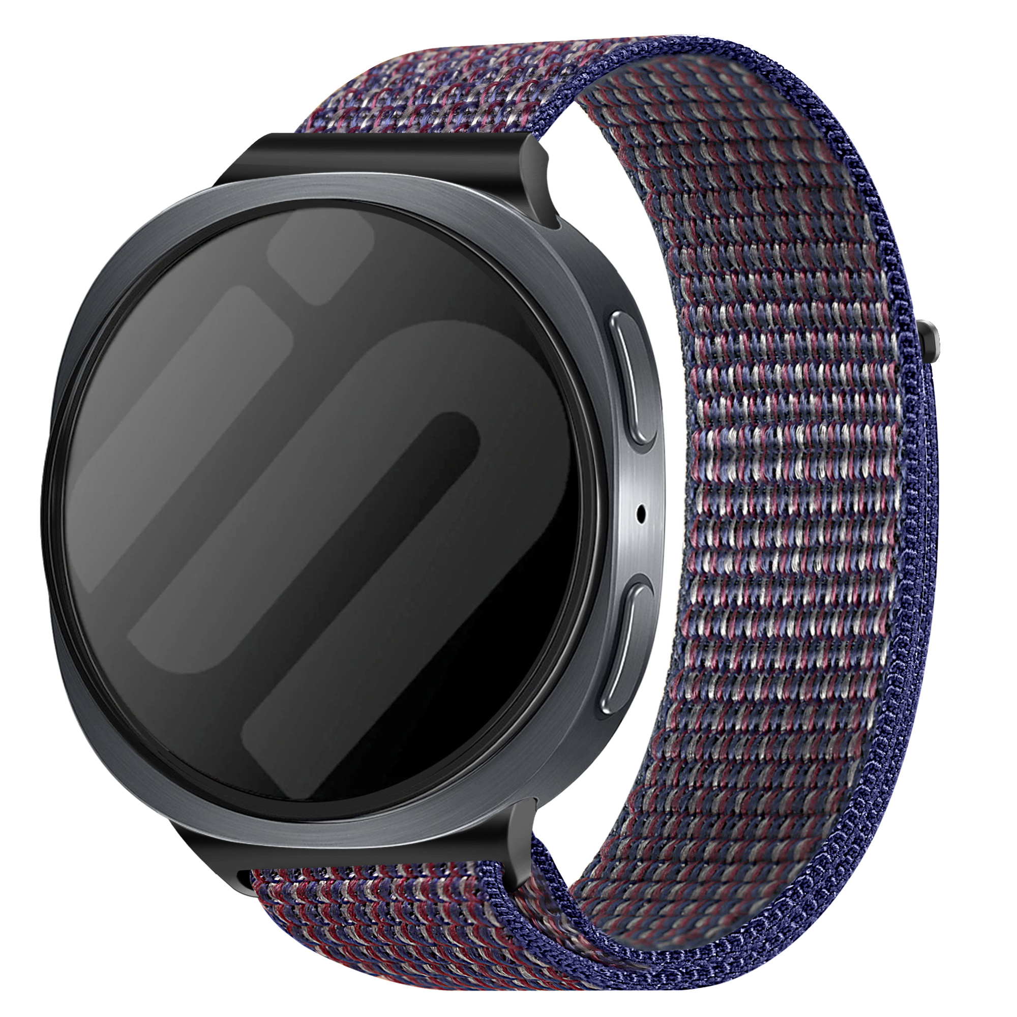 Strap-it Samsung Galaxy Watch 8 Classic nylon bandje (indigo blauw)