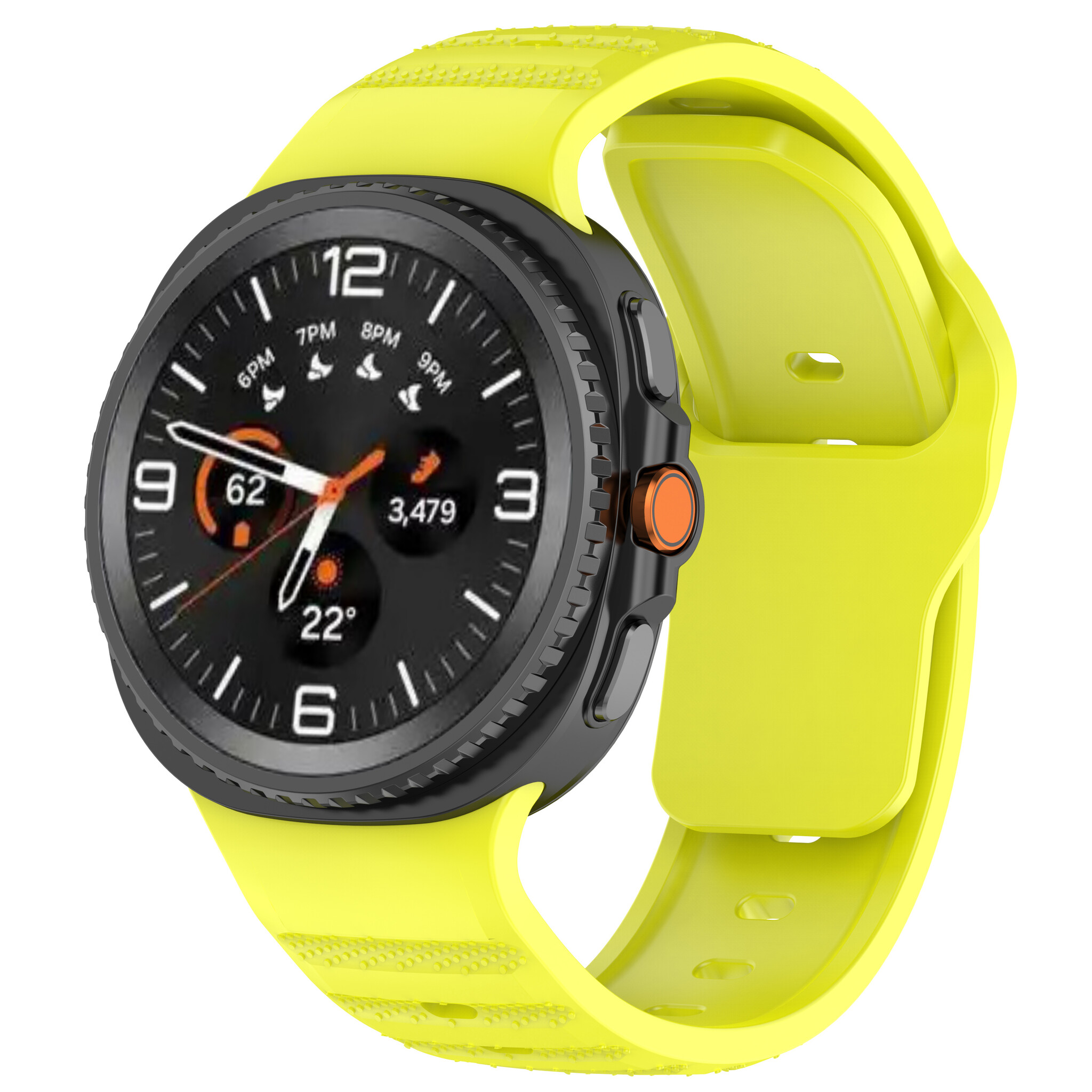 Strap-it Samsung Galaxy Watch 8 - 44mm outdoor siliconen bandje (lime)