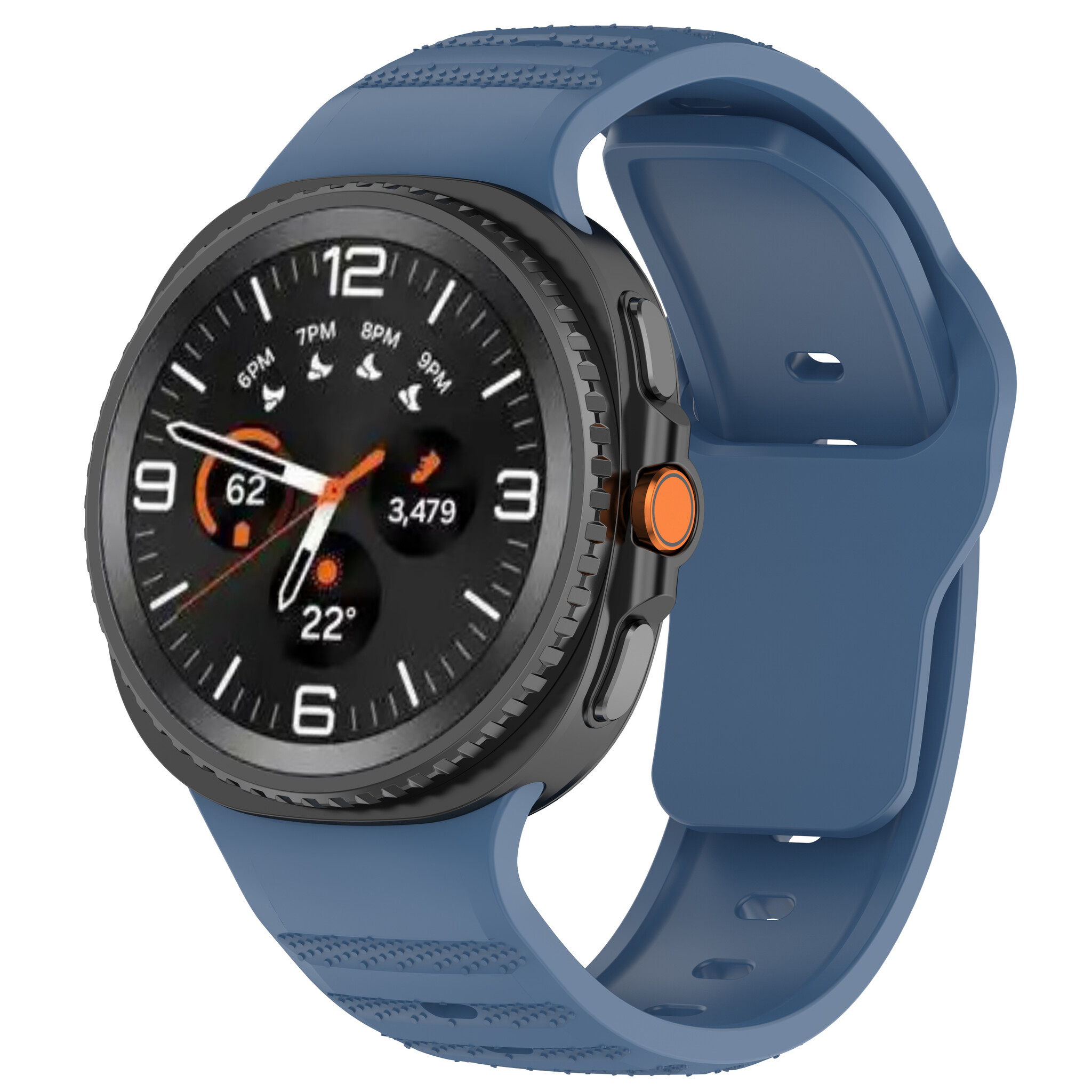 Strap-it Samsung Galaxy Watch 8 Classic outdoor siliconen bandje (grijsblauw)
