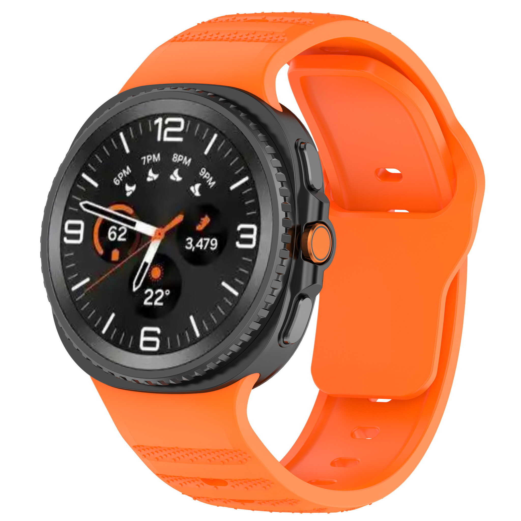 Strap-it Samsung Galaxy Watch 8 Classic outdoor siliconen bandje (oranje)