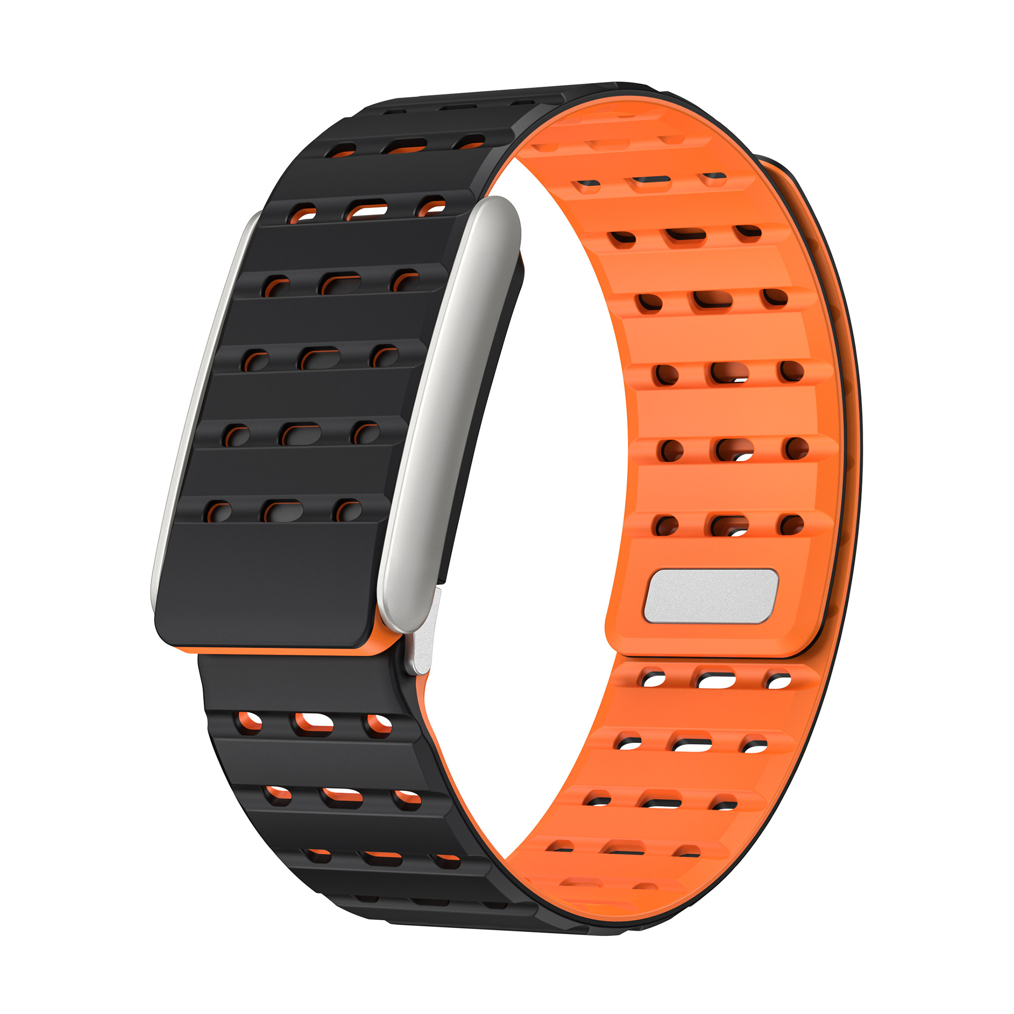Strap-it Whoop 5.0  magnetisch siliconen bandje (zwart/oranje)