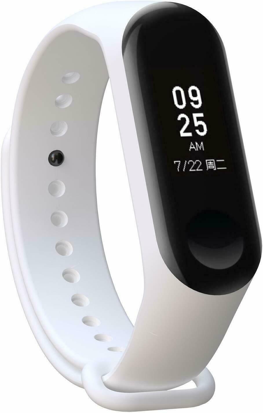 Strap-it Xiaomi Mi band 3 / 4 siliconen bandje (wit)