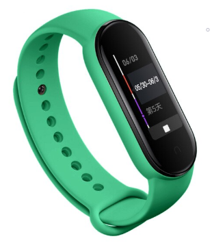 Strap-it Xiaomi Mi Band 5 siliconen bandje (aqua)