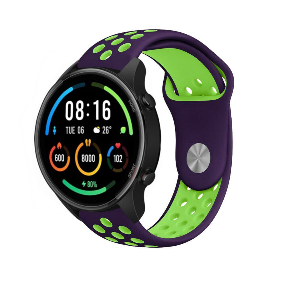 Strap-it Xiaomi Mi Watch sport band (paars/groen)