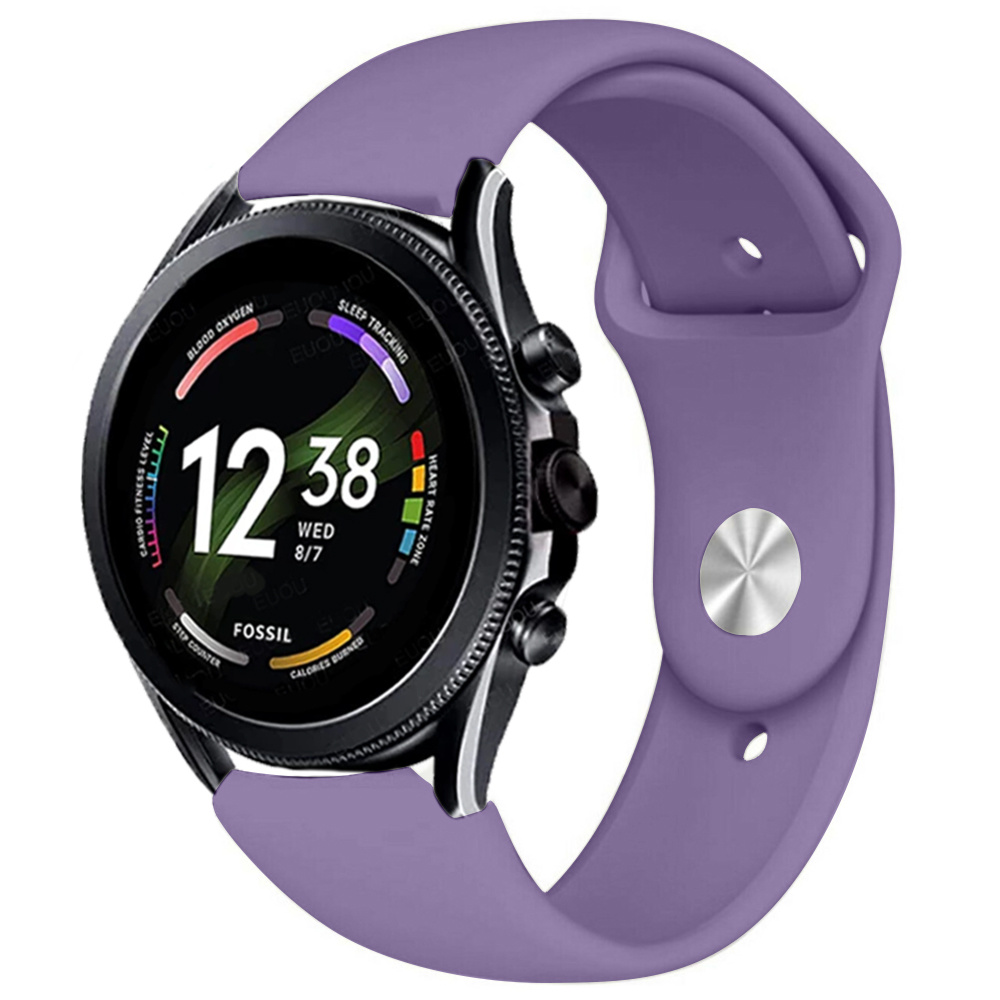 Strap-it Fossil Gen 6 44mm sport bandje (lichtpaars)