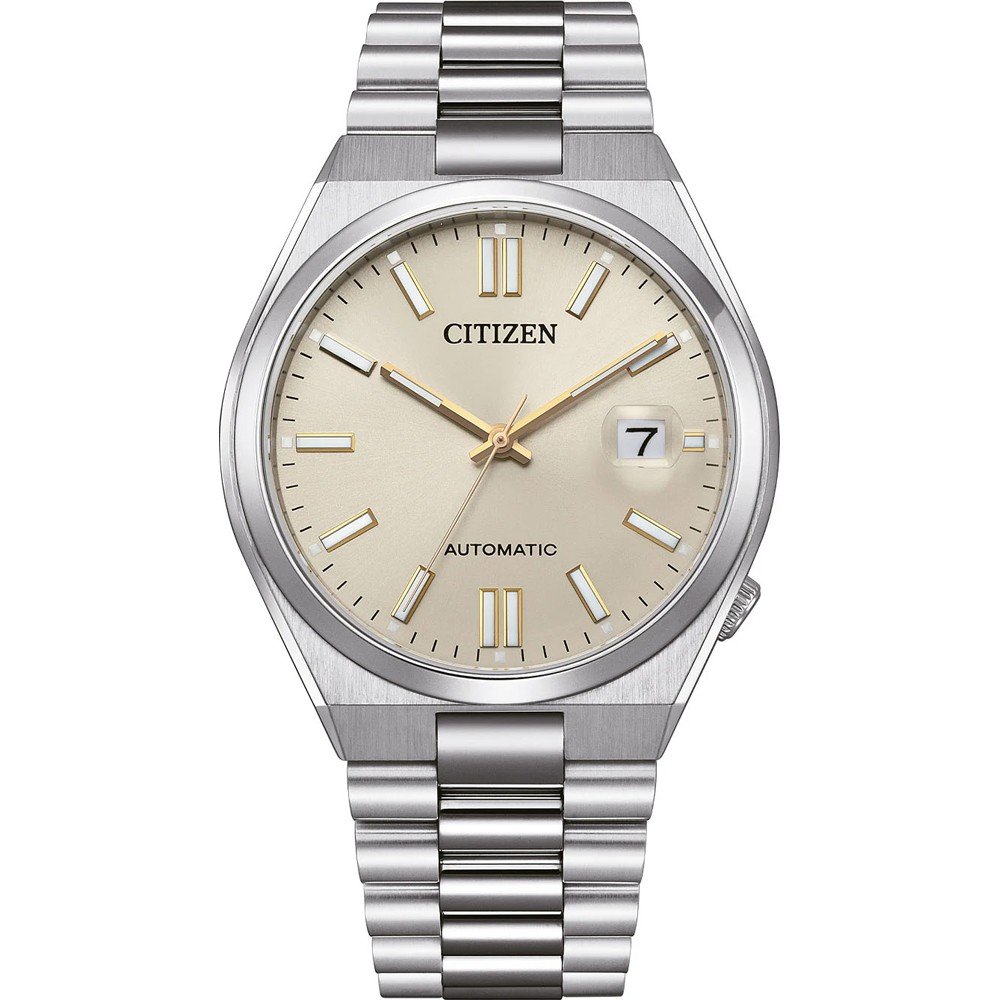 Citizen Automatisch horloge Tsuyosa Polshorloge, dameshorloge, herenhorloge, roestvrijstalen armband, saffierglas, datum