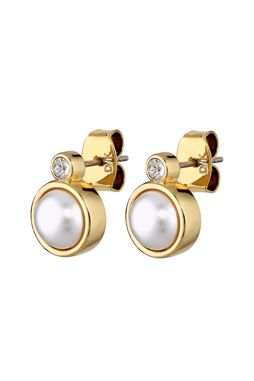 Dyrberg Kern Dyrberg/Kern London Earring, Color: Gold/White, Onesize, Women
