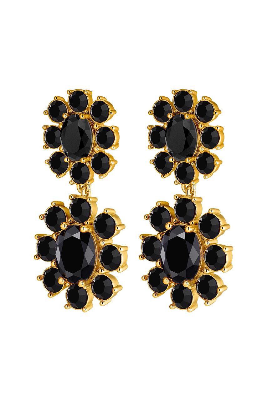 Dyrberg Kern Dyrberg/Kern Lina Earring, Color: Gold/Black, Onesize, Women
