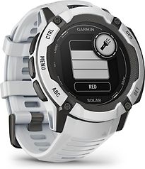 Garmin Instinct 2X Solar 50 mm wit met een wit siliconen polsband - refurbished