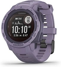 Garmin Instinct Solar 45 mm paars met een paarse siliconen polsband - refurbished