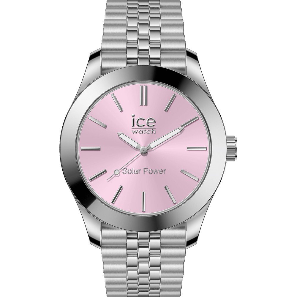 Ice-watch Solarhorloge ICE steel - Small - SOLAR 3H Polshorloge, dameshorloge, roestvrijstalen armband, tot 10 bar waterdicht