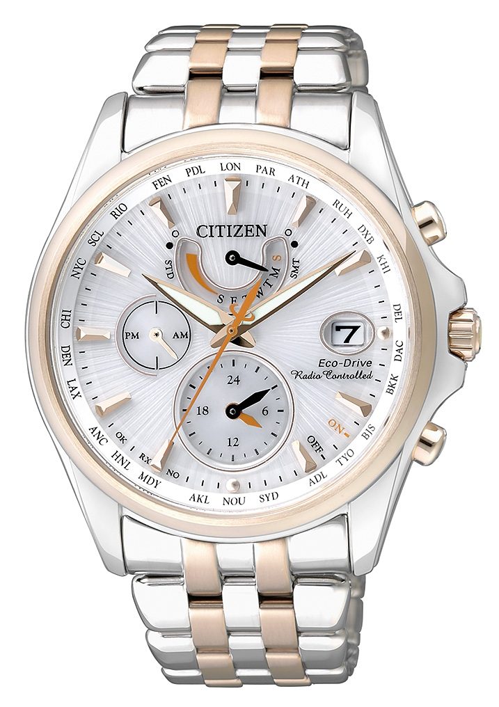 Citizen Multifunctioneel radiografisch horloge FC0014-54A Polshorloge, dameshorloge, solar, roestvrijstalen band, tot 10 bar waterdicht