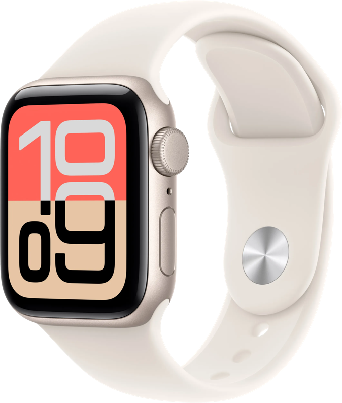 Apple Watch SE (2025) 40mm Starlight Sportband M/L