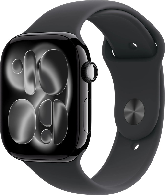 Apple Watch Series 11 46mm Zwart Sportband M/L