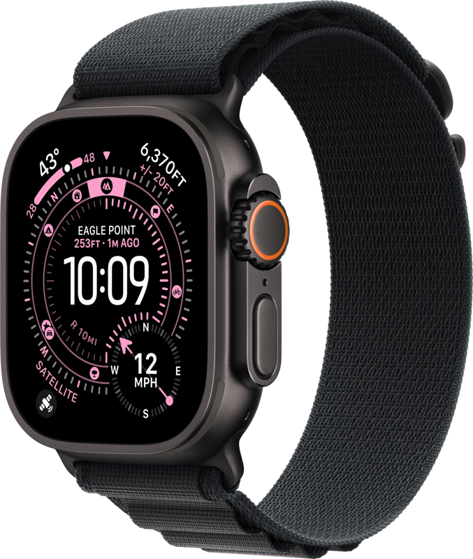 Apple Watch Ultra 3 5G 49mm Zwart Alpine Band L