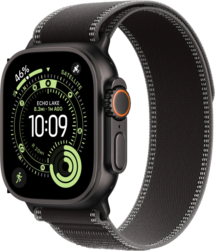 Apple Watch Ultra 3 5G 49mm Zwart Trail Band S/M