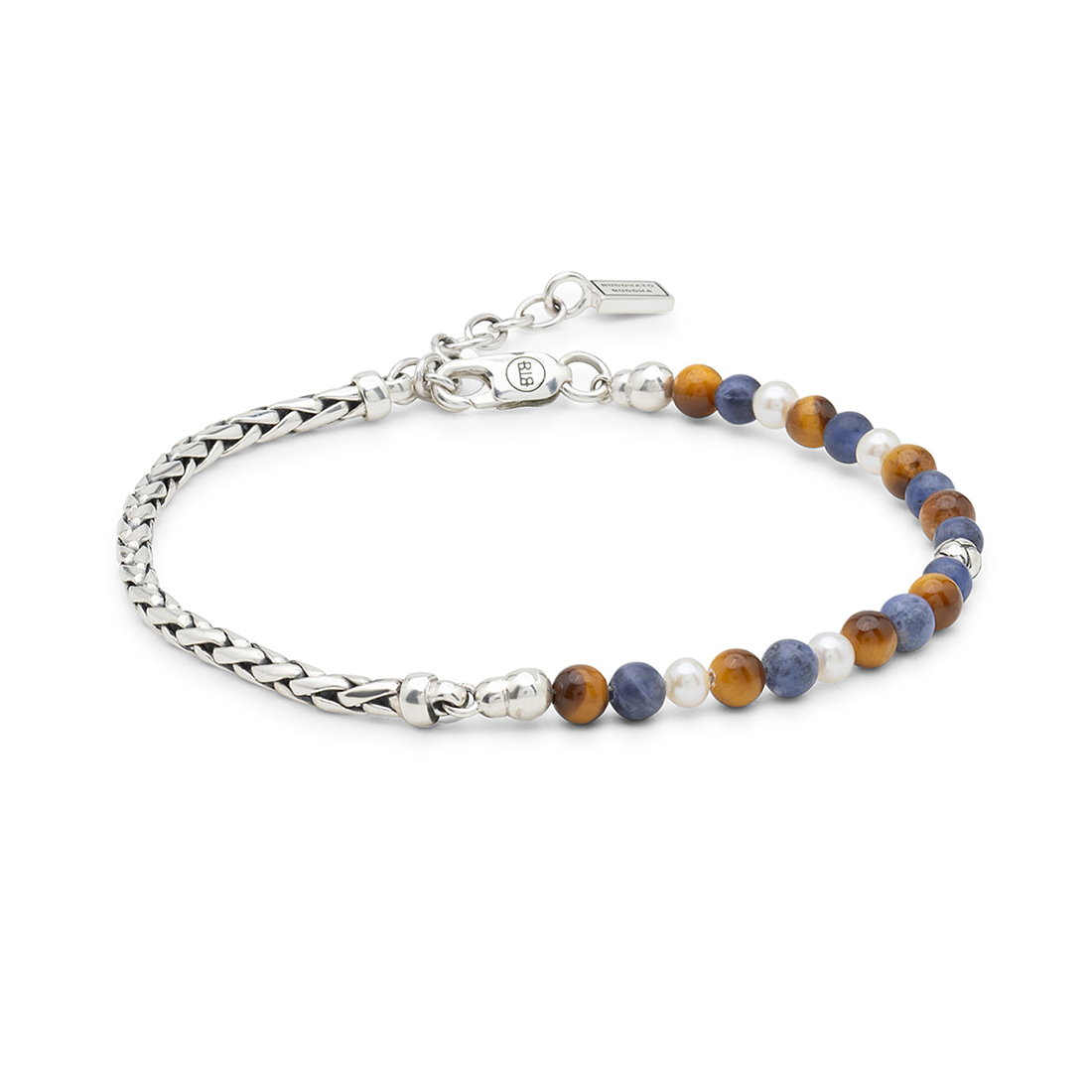 Buddha to buddha stacking bracelet spirit bead silver tiger eye sodalite 038tis-e-plus-g
