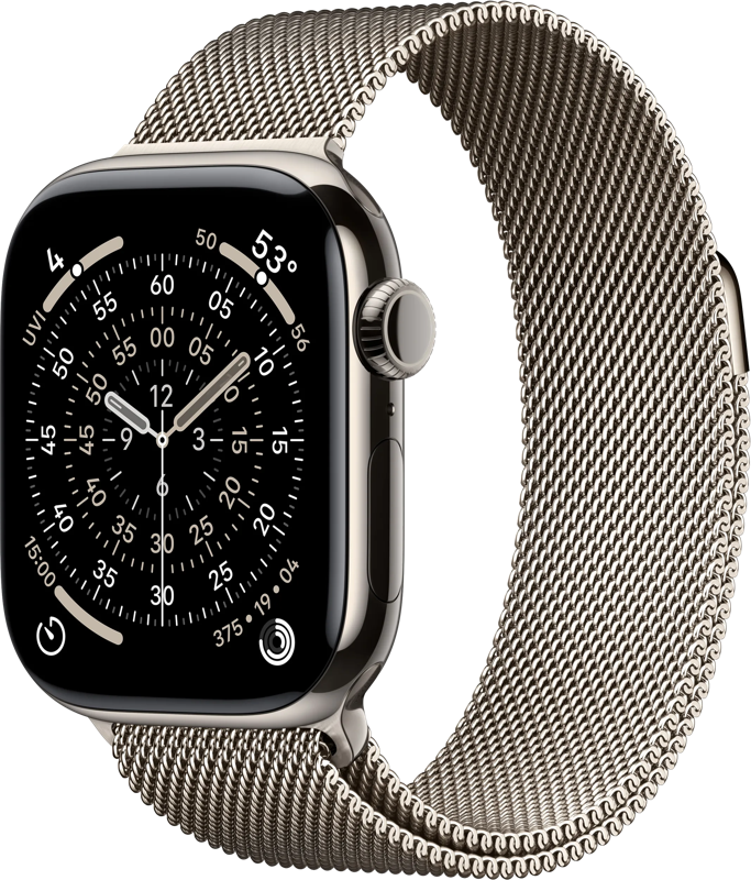Apple Watch Series 11 Cellular 42mm Titanium  Natural Milanese Band